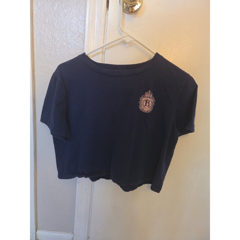 Vivre La Vie "Beverly Hills Originals" Navy Blue Crop Top Size XL